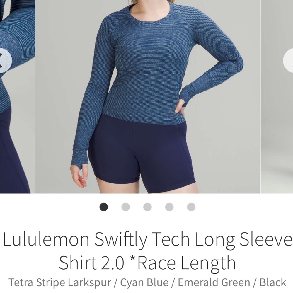 lululemon blue striped swiftly